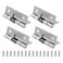 Hordion 4Pcs 2 Inch Length Spring Hinge 304 Stainless Steel Self Closing Spring Loaded Hinges Cabinet Door Hinge with 16Pcs Screws Silver