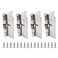 Hordion 4Pcs 2 Inch Length Spring Hinge 304 Stainless Steel Self Closing Spring Loaded Hinges Cabinet Door Hinge with 16Pcs Screws Silver