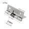 Hordion 4Pcs 2 Inch Length Spring Hinge 304 Stainless Steel Self Closing Spring Loaded Hinges Cabinet Door Hinge with 16Pcs Screws Silver