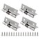 Hordion 4Pcs 2 Inch Length Spring Hinge 304 Stainless Steel Self Closing Spring Loaded Hinges Cabinet Door Hinge with 16Pcs Screws Silver