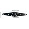 Hordion 4Pcs Strap Hinge Shed Door Hinges 5 Inch Heavy Duty Gate Hinges Black Tee Hinge with Screws for Fence Wood Gate Cabinet Door