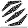 Hordion 4Pcs Strap Hinge Shed Door Hinges 5 Inch Heavy Duty Gate Hinges Black Tee Hinge with Screws for Fence Wood Gate Cabinet Door