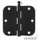 HOSOM 12 Pack Rounded Matte Black Door Hinges 35 x 35 inch with 58 Radius Black 3 12 Interior Door Hinges 3 x 3 Hardware