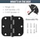 HOSOM 12 Pack Rounded Matte Black Door Hinges 35 x 35 inch with 58 Radius Black 3 12 Interior Door Hinges 3 x 3 Hardware