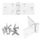 ITROLLE 2PCS 38 x 100 x 30MM White Zinc Heavy Duty Folding Flip Top Hinge Drop Leaf Table Hinge Sewing Machine Square Edge Butler Tray Hinge