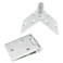 ITROLLE 2PCS 38 x 100 x 30MM White Zinc Heavy Duty Folding Flip Top Hinge Drop Leaf Table Hinge Sewing Machine Square Edge Butler Tray Hinge