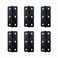 KUMGROT 3 Inch Matte Black Door Hinges Modern Metal Flat Folding Butt Cabinet Door Hinges 6pcs