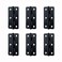 KUMGROT 3 Inch Matte Black Door Hinges Modern Metal Flat Folding Butt Cabinet Door Hinges 6pcs