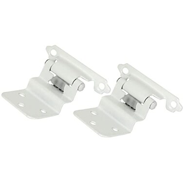 Laurey 28642 38Inch Inset Face Mount SelfClosing Cabinet Hinge White2Pack