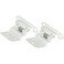 Laurey 28642 38Inch Inset Face Mount SelfClosing Cabinet Hinge White2Pack
