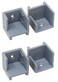 JSP Manufacturing Left Right Hand Hinge Pontoon Door Stop Kit 2 Grey