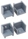 JSP Manufacturing Left Right Hand Hinge Pontoon Door Stop Kit 2 Grey
