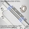 Li-TianFeng LiTianFeng NonMortise Door Hinges Easy to Install 4 325 Stainless Steel Door Hinges Smooth Movement and Heavy Duty Silver6pcs