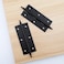 Mcredy Cabinet Hinges 35 Inch Matte Black Brass Door Hinges with Ball Finials Retro Style Gate Butt Hinge for Doors Office Hotel Bedroom 2 Pcs