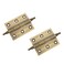 Mcredy Door Hinges 2 Inch Brass Cabinet Box Hinge Retro Bronze 2 Pcs