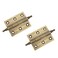 Mcredy Door Hinges 2 Inch Brass Cabinet Box Hinge Retro Bronze 2 Pcs