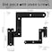 Moxweyeni 4 Pack 2 Pair Steel Blind Shutter Hinge 1116 Black Wrought Iron Shutter Hardware Lift Off Pintle Reversible Hinges for Heavy Duty Wood Frame Brick Doors Window Black