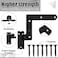 Moxweyeni 4 Pack 2 Pair Steel Blind Shutter Hinge 1116 Black Wrought Iron Shutter Hardware Lift Off Pintle Reversible Hinges for Heavy Duty Wood Frame Brick Doors Window Black