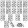 Murtenze 16 Pack 2 Inch Door Hinge Cabinet HingeSilver Butt Hinges Ball Bearing Window Outdoor Hinges with Mounting Screws