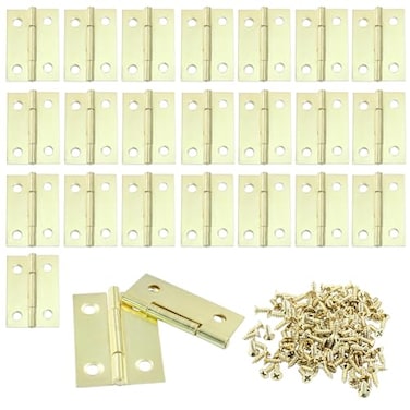 Murtenze 24 Pack 15 Inch Door Hinge Cabinet Hinge Gold Butt Hinges Ball Bearing Window Outdoor Hinges with Mounting Screws