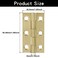 Murtenze 8 Pcs 2 Inch Mini Solid Brass HingesBrass Cabinet Hinges Small Box Hinges Butt Hinges for Cabinet Drawer Wood Box