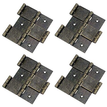 MY MIRONEY 299 Double Acting Screen Hinge Antique Bronze Folding Screen Hinges with Screws Pack of 4