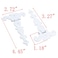MY MIRONEY 445 x 272 Tee Hinge Zinc Alloy White Decorative TStrap Hinges Door Hinges with Screws Pack of 4