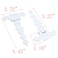 MY MIRONEY 445 x 272 Tee Hinge Zinc Alloy White Decorative TStrap Hinges Door Hinges with Screws Pack of 4