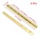 Oedema 63Inch Iron Piano Hinge 6 Pack Continuous Piano Hinges Small Boat Door Hinges for Wooden Box Cabinet Doors Gold 004 Leaf Thickness 075 Open Width with Screws