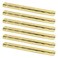 Oedema 63Inch Iron Piano Hinge 6 Pack Continuous Piano Hinges Small Boat Door Hinges for Wooden Box Cabinet Doors Gold 004 Leaf Thickness 075 Open Width with Screws