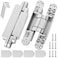 Polar Tangro 7 Inch Invisible Door Hinges 2 Pack 3D Adjustable Hidden Door Hinges for Doors 180 Degree Swing HeavyDuty Zinc Alloy Concealed Hinge 177 lbs LoadBearing Brushed Silver Finish