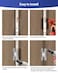 Polar Tangro 7 Inch Invisible Door Hinges 2 Pack 3D Adjustable Hidden Door Hinges for Doors 180 Degree Swing HeavyDuty Zinc Alloy Concealed Hinge 177 lbs LoadBearing Brushed Silver Finish