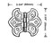 QCAA Butterfly Hinge for Cupboard Door Nickel Plated 2 Pack Made in Taiwan