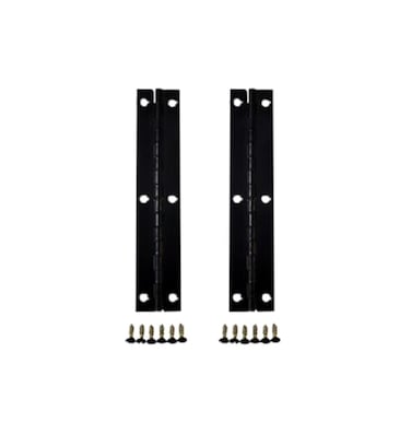 QCAA Solid Brass 180 Degree Mini Narrow Butt Hinge with Stainless Steel Screw 4 x34 x08mm Matte Black 2 Pack Made in Taiwan