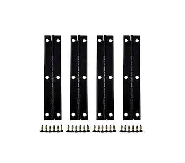 QCAA Solid Brass 180 Degree Narrow Butt Hinge 4 x34 with Stainless Steel Screws Matte Black 4 Pack Made in Taiwan