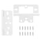 Qjaiune 8PCS NonMortise Hinges 3 inch White Door Hinges with Mounting Screws Chest Hinges Heavy Duty Bifold Door Hinges Iron Cabinet Hinges Precision Butt Hinge for Furniture Windows Cupboard