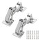 QRITY Qrity 2 Pcs Kitchen Cabinet Door Hinges 170 Degree Hidden Frameless Hinges with Fixing Screws Large Angle Door Hinges