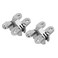 Ranbo 1 Pair Hidden gate Hinge Stainless Steel Invisible Door Hinges Concealed Barrel Wooden Box Silver238 inch