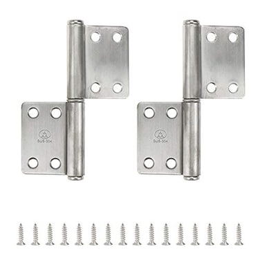 Rannb Flag Hinges 4 Inch 304 Stainless Steel Cupboard Door Hinges 2pcs