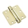 Richelieu 52821BR Onward 3 12inch 89 mm Full Mortise Adjustable Spring Butt Hinge for Exterior Door 14inch Radius Brass Finish