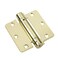 Richelieu 52821BR Onward 3 12inch 89 mm Full Mortise Adjustable Spring Butt Hinge for Exterior Door 14inch Radius Brass Finish