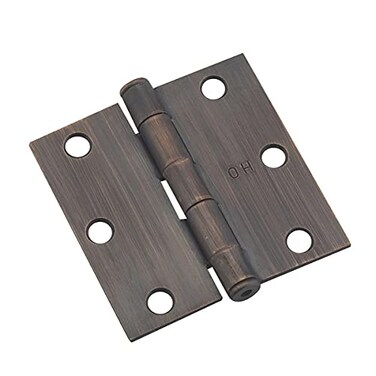 Richelieu Hardware 3 76 mm Full Mortise Butt Hinge for Interior Door 820ORBB 2Pack OilRubbed Bronze