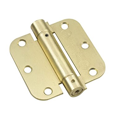 Richelieu Hardware 51821BR Onward Full Mortise Adjustable Spring Hinge 312 in 889 mm Brass