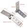 S SYDIEN 4Pcs 3 inch Silver Folding Butt Hinge Stainless Steel Furniture Door Window Hinges 6 Hole Small Hinges for Crafts Frameless Glass Window Hinge