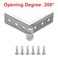 S SYDIEN 4Pcs 3 inch Silver Folding Butt Hinge Stainless Steel Furniture Door Window Hinges 6 Hole Small Hinges for Crafts Frameless Glass Window Hinge