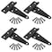 SANKINS 4 Inch TStrap Shed Door Hinges Heavy Duty Black Tee Gate Hinges for Wooden Fences Yard Door Barn Door Gates Wrought Hardware Rustproof 4Pack