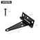SANKINS 4 Inch TStrap Shed Door Hinges Heavy Duty Black Tee Gate Hinges for Wooden Fences Yard Door Barn Door Gates Wrought Hardware Rustproof 4Pack