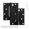 BYSOL Self Closing Door Hinge 3 inchesAuto Closing Spring Hinge with Adjustable Tension Thickened 304 Stainless Steel Heavy Duty Door Hinges with Mounting Screwdriver Hardware2 PackBlack Black