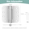 HSMT-hinges SelfClosing Door Hinges 4 Inch Heavy Duty Spring Loaded Adjustable Tension Soft Close 304 Stainless Steel for Interior Exterior Doors Auto Close Hinges 2 Pack