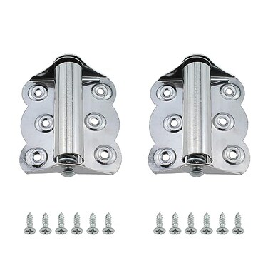 RLECS Spring Hinge 2PCS 66mm26inch Spring Loaded Door Self Closing Hinge Silver
